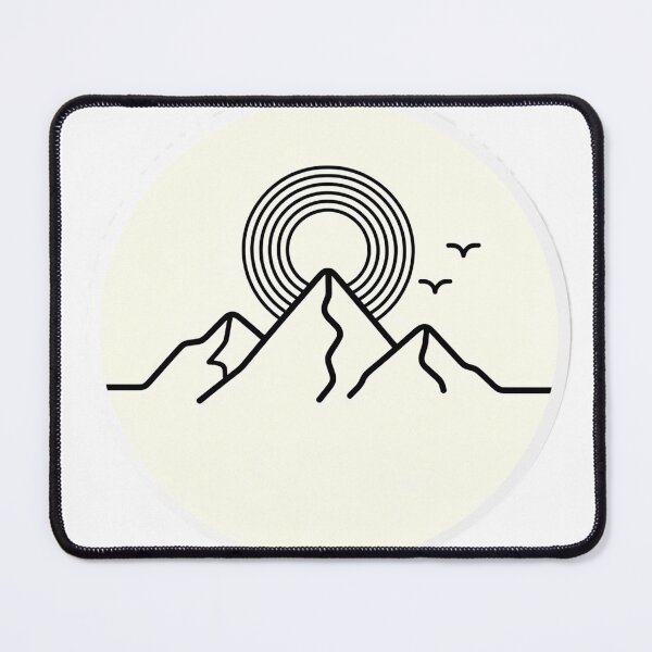 Item preview, Minimalist Sunrise Mountain Line Art designed and sold by Modefissi.