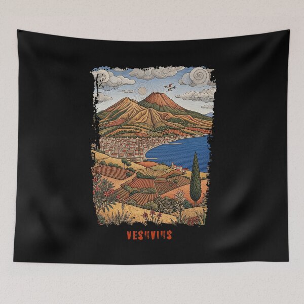 Item preview, Geometric Vesuvius: The Dormant Assassin Landscape designed and sold by FreiherrPK.