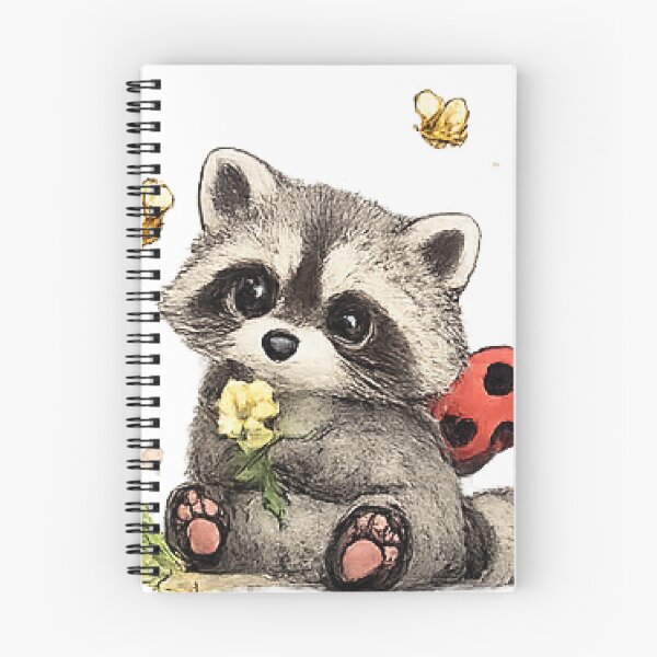 Item preview, Cute Raccoon Holding Flower designed and sold by Northline Creative.