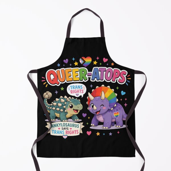 Item preview, Queer-atops Trans Rights Dinosaur designed and sold by Craft Design Alchemy.