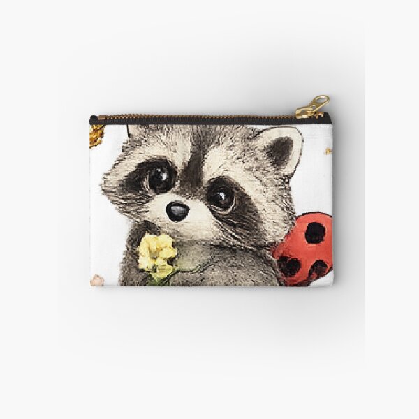 Item preview, Cute Raccoon Holding Flower designed and sold by Northline Creative.