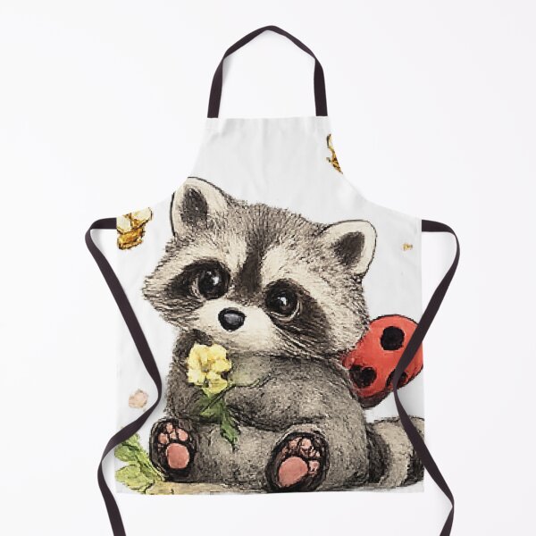 Item preview, Cute Raccoon Holding Flower designed and sold by Northline Creative.
