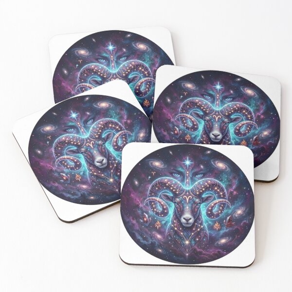 Item preview, Aries Zodiac Sign Cosmic Art - Astrology and Horoscope Design designed and sold by BoldConcept43.