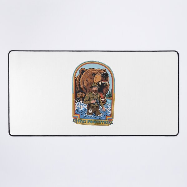 Item preview, Stay Positive Bear Attack Retro Ranger designed and sold by XIKEXI.