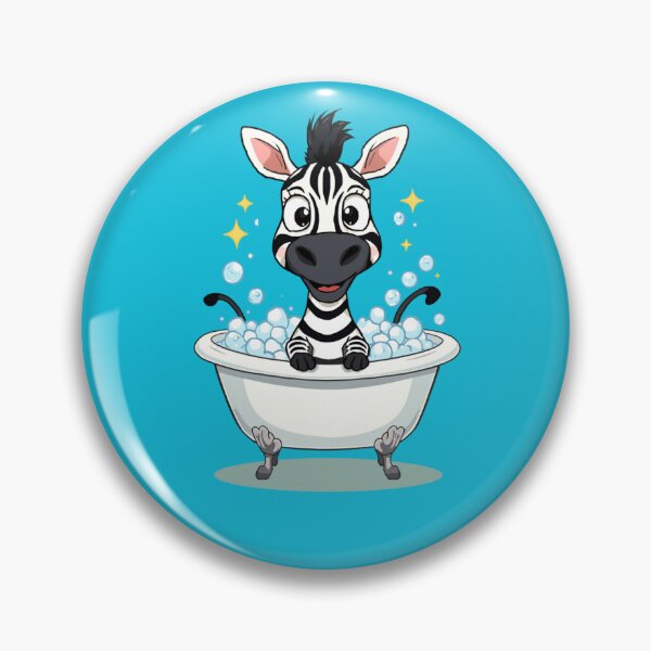 Item preview, Funny Washing Zebra Taking a Bubble Bath – Cute Cartoon Bath Time Tee designed and sold by Astro Technical.