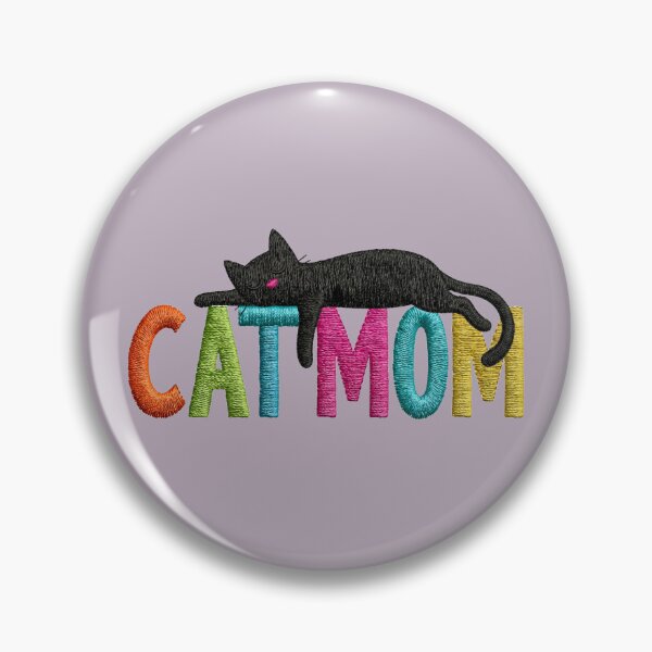 Item preview, Cat Mom Sleeping Black Cat Embroidery designed and sold by MegaNovaArt.