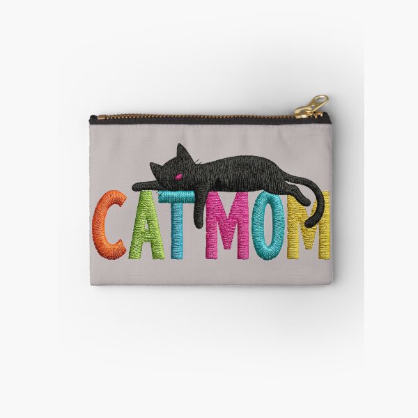 Item preview, Cat Mom Sleeping Black Cat Embroidery designed and sold by MegaNovaArt.