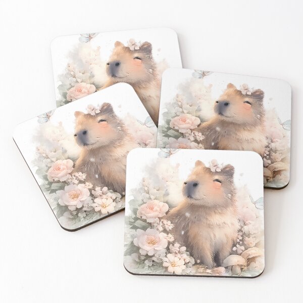 Item preview, Cute Capybara Among Blooming Flowers designed and sold by AndreaCCastro.