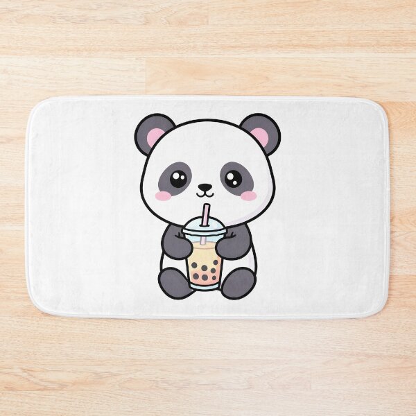 Item preview, Cute Panda Drinking Bubble Tea Kawaii Boba Cartoon designed and sold by KCasual.