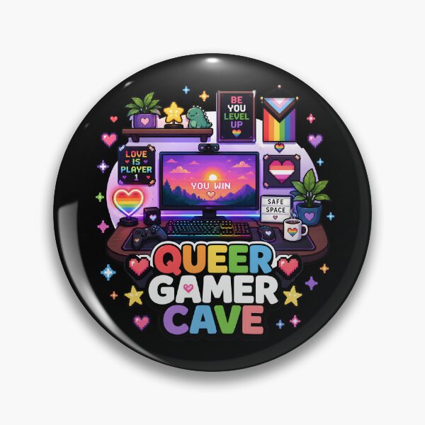 Item preview, Queer Gamer Cave Setup designed and sold by Craft Design Alchemy.
