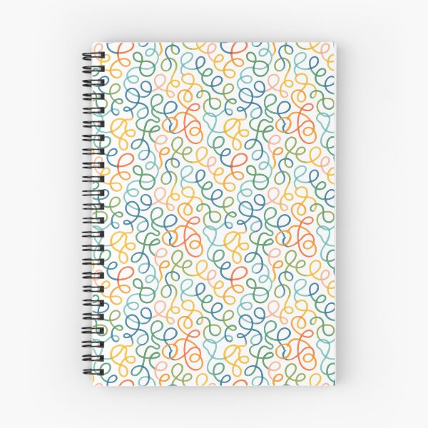 Item preview, Colourful Swirl Squiggle Doodle Pattern Rainbow Abstract White designed and sold by Zaya_art.