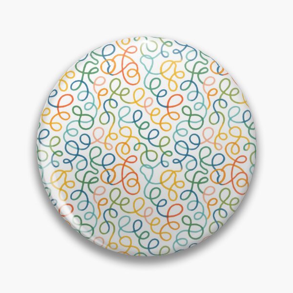 Item preview, Colourful Swirl Squiggle Doodle Pattern Rainbow Abstract White designed and sold by Zaya_art.