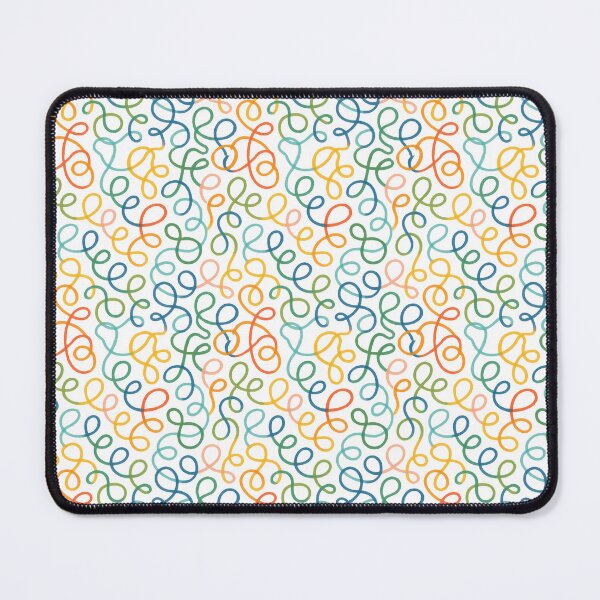 Item preview, Colourful Swirl Squiggle Doodle Pattern Rainbow Abstract White designed and sold by Zaya_art.