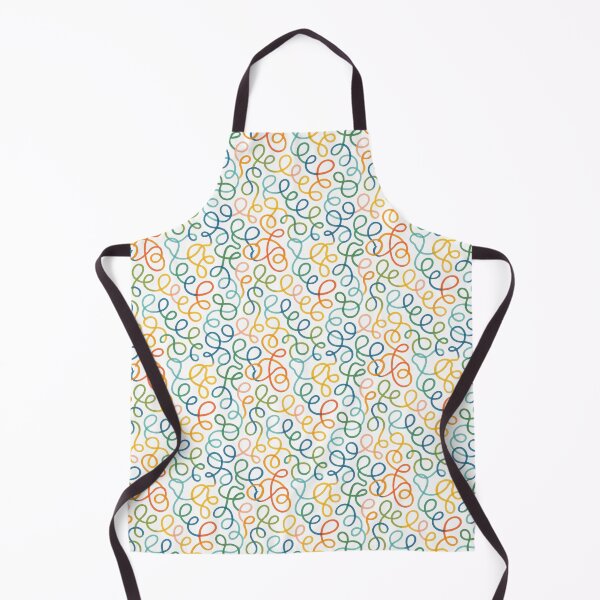Item preview, Colourful Swirl Squiggle Doodle Pattern Rainbow Abstract White designed and sold by Zaya_art.