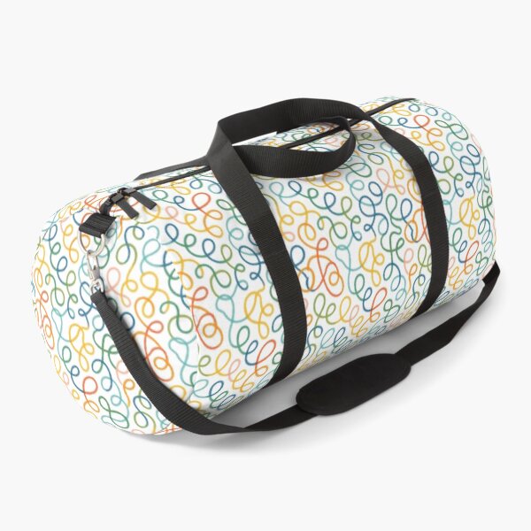 Item preview, Colourful Swirl Squiggle Doodle Pattern Rainbow Abstract White designed and sold by Zaya_art.