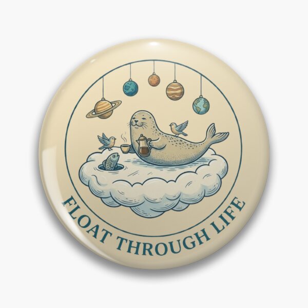 Item preview, Float Through Life – Whimsical Seal Design designed and sold by Dogandesighn.