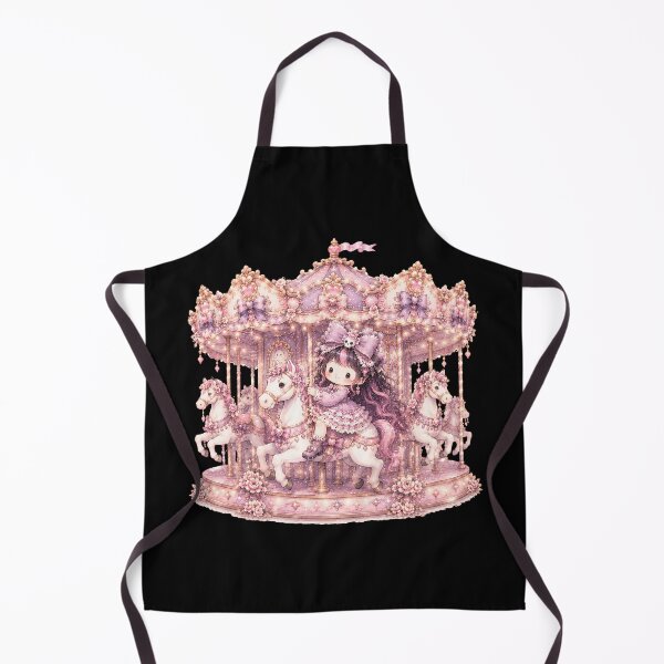 Item preview, Pastel Gothic Carousel Princess | Coquette Kawaii Carousel Horse Fantasy Illustration designed and sold by looplandger.