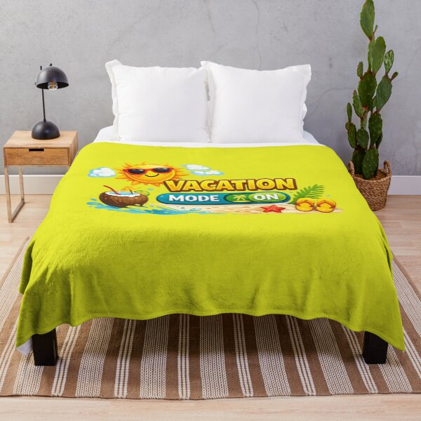 Aperçu de l'œuvre Mode vacances activé – Design ambiance plage estivale | Illustration de voyage mignonne | Cadeau pour les amoureux des vacances créée et vendue par VariusDesigns.