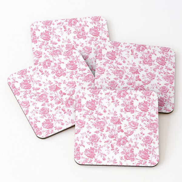 Item preview, Pink Toile de Jouy Floral Pattern | Vintage Shabby Chic Pink Roses | Shabby Chic French Toile Pattern | Romantic French Country Rose Pattern | Vintage Botanical Rose Pattern designed and sold by VivaFy.