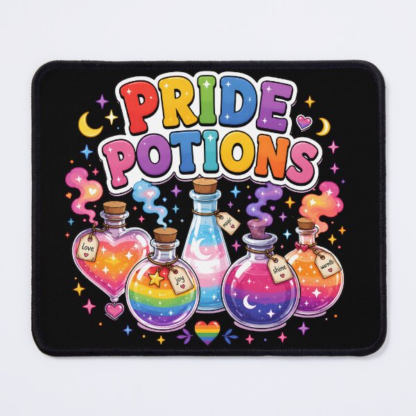 Item preview, Pride Potions Magical Rainbow Bottles designed and sold by Craft Design Alchemy.