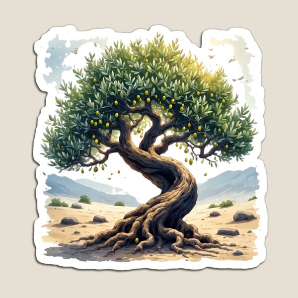 Item preview, Ancient Twisted Olive Tree in Desert Oasis designed and sold by Radhestore.