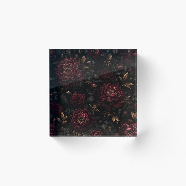 Item preview, Diseño floral gótico oscuro sin costuras | Rosas y peonías burdeos de lujo designed and sold by Rixben.