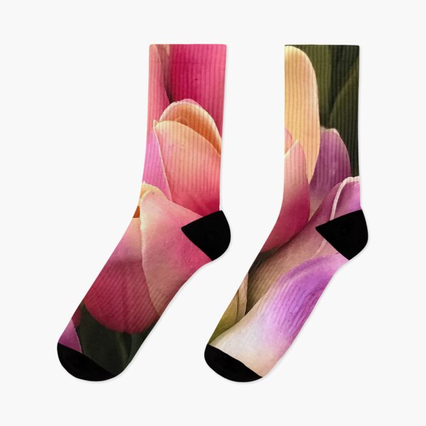 Item preview, Pink Lilac-Hues Tulip Buds Floral Close-Up Photo  designed and sold by DEC02.