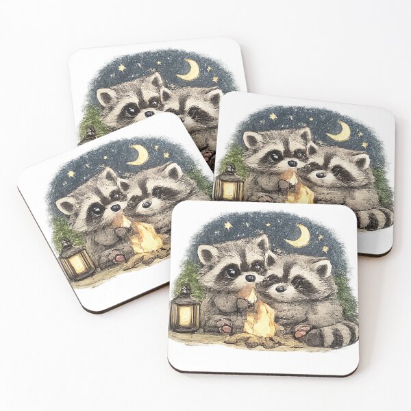 Item preview, Cute Raccoons Camping designed and sold by Northline Creative.