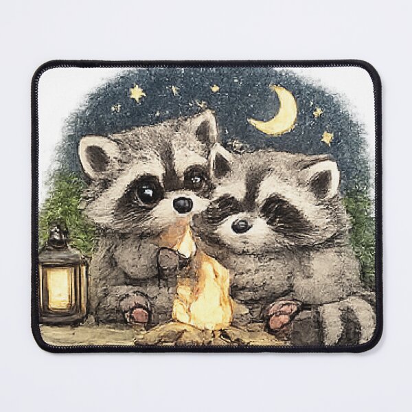 Item preview, Cute Raccoons Camping designed and sold by Northline Creative.