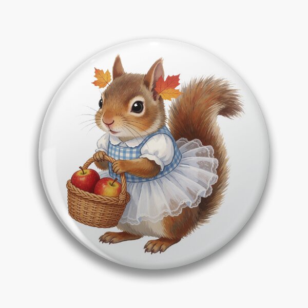 Item preview, Autumn Squirrel Sticker | Cute Fall Squirrel with Apples designed and sold by AillustriaAK.