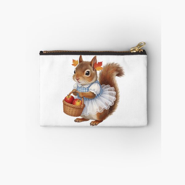 Item preview, Autumn Squirrel Sticker | Cute Fall Squirrel with Apples designed and sold by AillustriaAK.