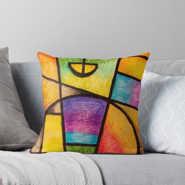Item preview, Vibrant Geometric Abstract Stained Glass Art | Rainbow Color Block Art designed and sold by BuckaBaby.
