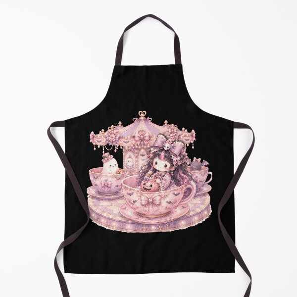 Item preview, Pastel Gothic Halloween Teacup Ride | Coquette Kawaii Ghost Carnival Illustration designed and sold by looplandger.