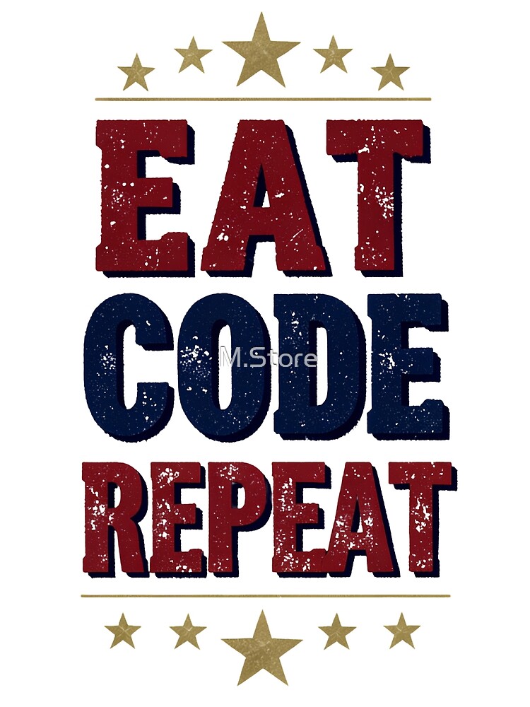 Thumbnail 3 of 3, Scarf, Eat Code Repeat Retro Programmer Coding Life designed and sold by Hithamaziz.
