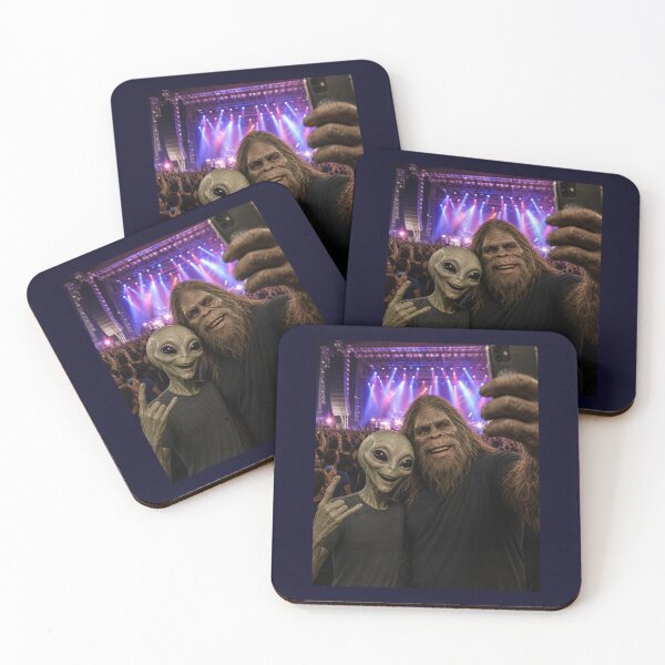 Item preview, Bigfoot and Alien at a Concert Selfie T-Shirt designed and sold by SunfullyYours.