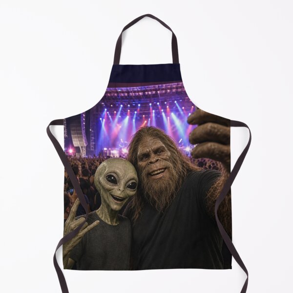 Item preview, Bigfoot and Alien at a Concert Selfie T-Shirt designed and sold by SunfullyYours.