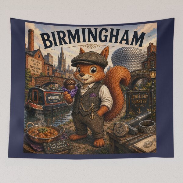 Item preview, Brummie Squirrell and the City of a Thousand Trades designed and sold by SecretSquirrellDesigns.