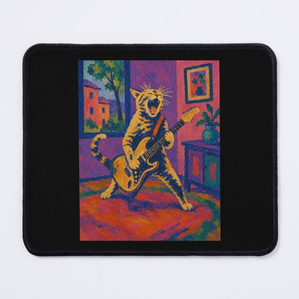 Item preview, Cat Playing Electric Guitar Music Lover designed and sold by Kladhadredo.
