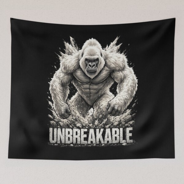 Item preview, Unbreakable Gorilla | Powerful Silverback Strength Motivation Gym Design designed and sold by Daagath.