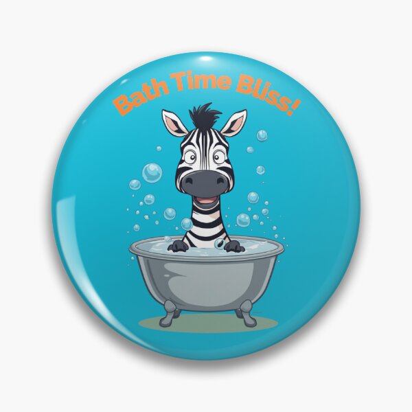 Item preview, Funny Washing Zebra Taking a Bubble Bath – Cute Cartoon Bath Time Tee designed and sold by Astro Technical.