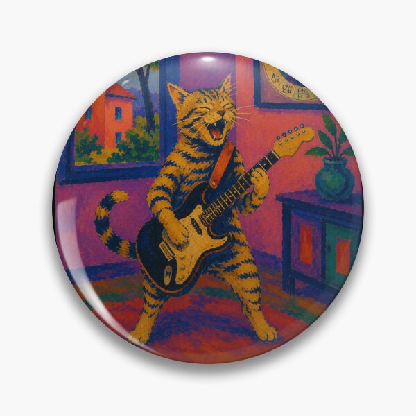 Item preview, Rock Cat Playing Electric Guitar Music Lover  designed and sold by Kladhadredo.