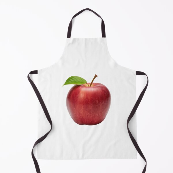 Item preview, Fresh red apple resting on a transparent surface with green leaf detail designed and sold by MiraCleAI.
