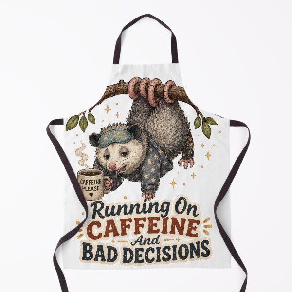 Item preview, Running On Caffeine And Bad Decisions | Funny Possum Coffee Meme designed and sold by NarpLTD.