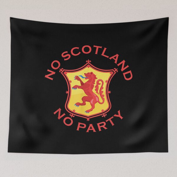 Item preview, No Scotland No Party Tartan Army Lion Rampant designed and sold by WoodrowCaldwell.