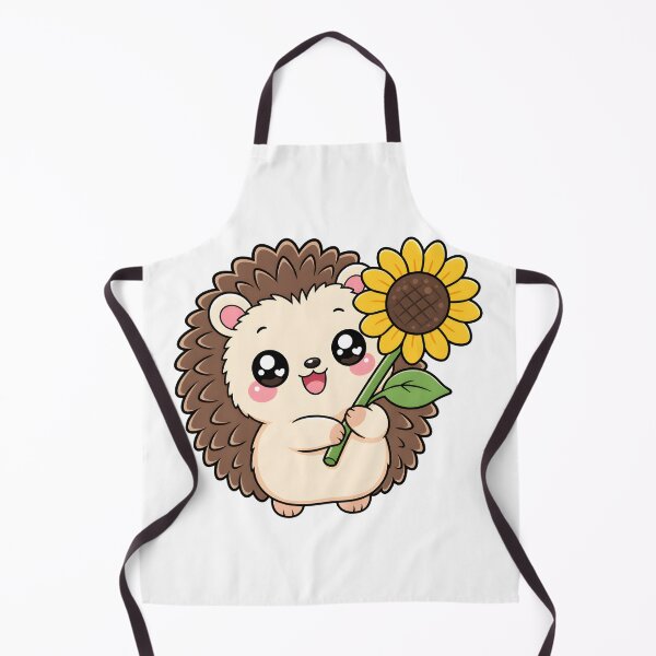 Item preview, Cute Hedgehog Holding Sunflower Kawaii Cartoon designed and sold by KCasual.
