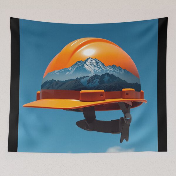 Item preview, Mountain Peak Hard Hat for Construction Professionals designed and sold by Evergreen Horizon Works.
