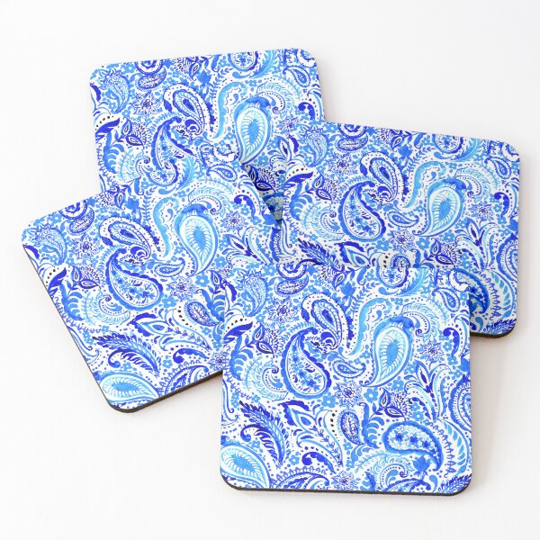 Item preview, Paisley pattern in blue designed and sold by bokasin.