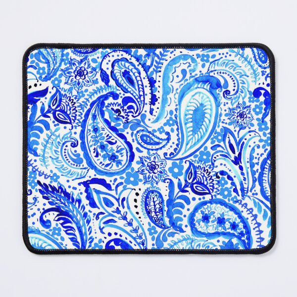 Item preview, Paisley pattern in blue designed and sold by bokasin.