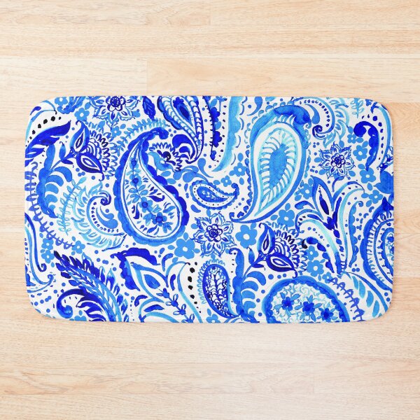 Item preview, Paisley pattern in blue designed and sold by bokasin.