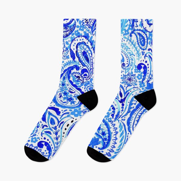 Item preview, Paisley pattern in blue designed and sold by bokasin.